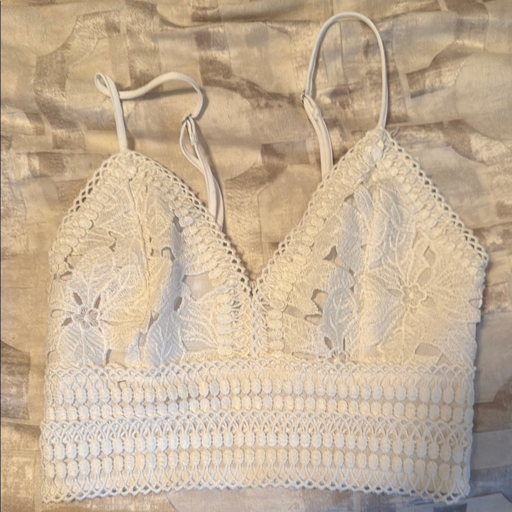 White Smocked Bustier Crop Top